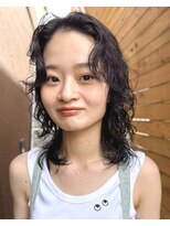 ナループロアオハナ(Nalu pu loa ohana)&nbsp;パーマレイヤーパーマウルフパーマウェーブパーマミディアム