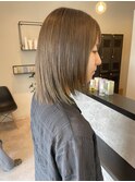 ブリーチなしカラーオリーブカラー透け感大人可愛い20代30代40代