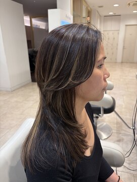 アッシュ 仙川店(Ash) 30代40代50代脱白髪染めウルフレイヤー白髪ぼかしハイライト