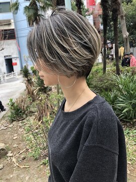 サニー 渋谷(SUNNY) バレイヤージュダブルカラーショートカットデザインカラー