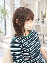 ユイマァル 岡山(YUIMARL) 岡山髪質改善カラー★ブリーチダブルカラー★オリーブベージュ★