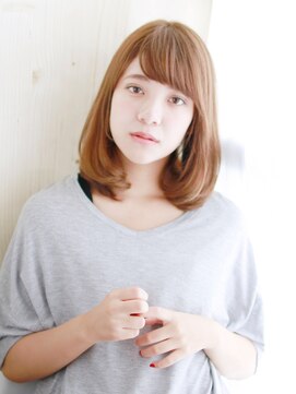 ナル 白山神社参道通り店(nalu) 内巻きワンカールのミディアムボブ