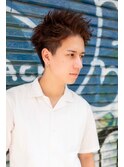 AUSTIN メンズアップバング×束感ショートマッシュ