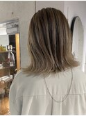 白髪ぼかしバイレヤージュ外ハネボブ  40代50代【白金目黒】濱口