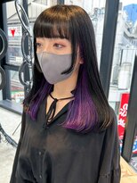 アルバム 池袋(ALBUM)&nbsp;インナーパープル_チェリーブラウンフェミニンロング_ba420722