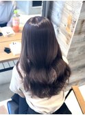 韓国レイヤー シアーグレージュ ゆるふわウェーブ巻き