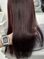 ロエン 西岡崎店(ROEN)&nbsp;レッドブラウン/ブリーチなしカラー/艶髪/メテオトリートメント