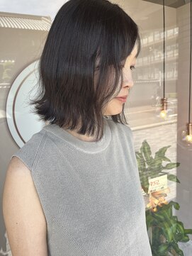 シルク(SILK) 切りっぱなしボブ/暗髪カラー