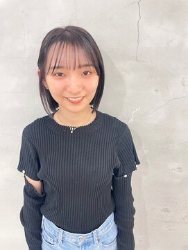 エンドリンク(endlink) アッシュグレーボブ ヘアアレンジプードルパーマロングヘア