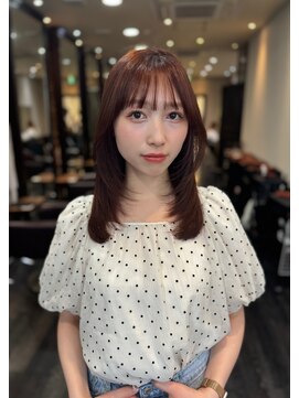 フラヴ(FLEVE) __レイヤーカット×オレンジベージュ