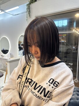 アプリ 南浦和(appri) [コントラストハイライトグレージュ]ボブルフ 南浦和/韓国7