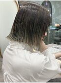 ボブ/切りっぱなしボブ/ハイライト/グラデーションカラー/