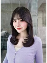 フィヴェント(Fivent) 美髪韓国レイヤーイメチェン暗めデザインカラーくびれヘア