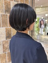 ピークアブー アヴェダ アトレ恵比寿(PEEK-A-BOO AVEDA) 大人可愛いショートボブ黒髪ショート耳かけコンパクトショート