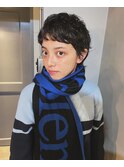 黒髪/ベリーショート/ピンパーマ/ベリーショートパーマ/自由が丘