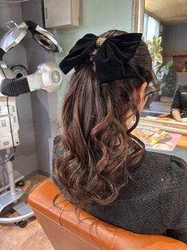 ルポヘアー(Repos Hair) リボンハーフアップ