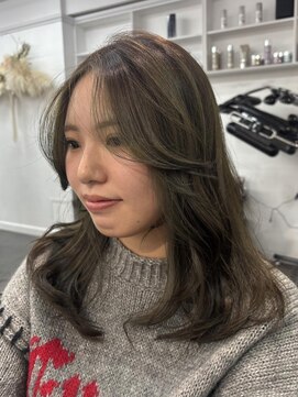 グレージュカラー/アッシュグレージュ/ザクザクレイヤーカット