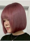チェリーピンク[新宿駅/黒髪カタログ/小顔に見せるヘアー]