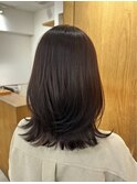 ミディアムレイヤー×暖色ブラウン