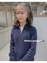 ウィットサークル(wit circle)&nbsp;ホワイト×グレージュ　ルーツカラー