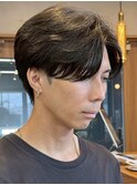 横浜西口曲がる縮毛矯正センターパートニュアンスパーマメンズ
