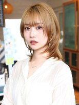 アイビー 吉祥寺(aivee) 顔周りレイヤーカット/ミルクティーベージュ/ミディアムウルフ