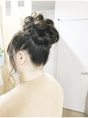ロングカジュアルお団子アレンジ【ヘアアレンジ　立川/立川南】