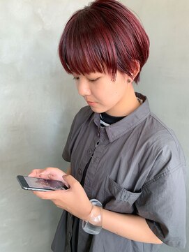 テトヘアー(teto hair) マッシュ、ワイドバング、ピンクパープル、ピンクベージュ