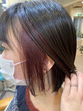 美容室 ダルテ(d'Arte) カシスピンクインナーカラー♪