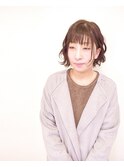 重軽！平巻きウェーブのボブショート！