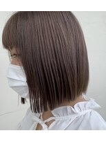 ヘアー ミュゼ 大西店(HAIR Musee) medium【切りっぱなしボブ、グレージュ】