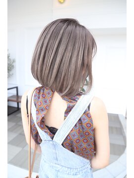 オズ 郡山桑野店(OZ) 【OZ田中】ボブバレイヤージュ#グレージュカラー