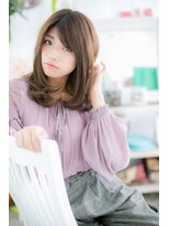 ミック ヘアアンドメイク アップ 駒込店(miq Hair&Make up)&nbsp;流れるレイヤーロング大人かわいいくせ毛風プリカールセミディc1