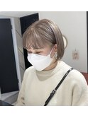 【辻快樹】ケアブリーチ/ミルクティーグレージュ