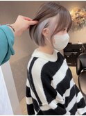 インナーカラー/イヤリングカラー/ミルクティー/ケアブリーチ/