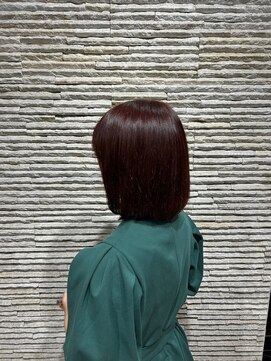 ビス ヘア アンド ビューティー 西新井店(Vis Hair＆Beauty) 20代30代40代シアーピンク透明感くびれボブ外ハネ乾かすだけ