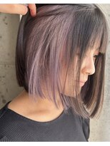 ドアベルヘアリビング(Door Bell hair Living)&nbsp;ボブ×インナーカラー×ホワイトカラー