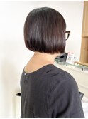 王道☆前下がりワンレンボブ