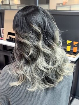 アイティーバイアルバム 下北沢店(IT by ALBUM) フレンチカジュアルアッシュブラックレイヤーロング_ba497681