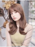 くびれカール/透け感/韓国風/ロングレイヤー/SOLセンター南