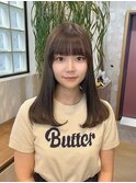 ナチュラルワンカール/オリーブベージュ/重めロング/艶髪透明感