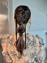 【編みおろしポニーテール】/結婚式/二次会/同窓会/銀座