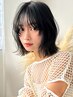【発色・色持ち◎】小顔カット+髪質改善グレイカラ-(リタッチ)+ベ-スTｒ￥9900