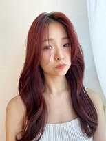 トリッカ シブヤ(TRICCA SHIBUYA)&nbsp;ツヤ髪/暖色/ブリーチなし/センター/おしゃれ女子レイヤーカット