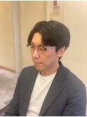 センターパート×メンズカット×髪質改善