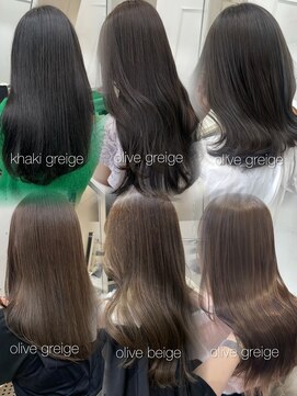 シーン(seen) 【オリーブカラー】小顔前髪ワンカールくびレイヤーカット