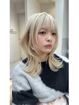 ロンド レア 天神大名店(Lond Le’a)&nbsp;メルティカラー/ウェーブミディアム /似合わせカットスタイル