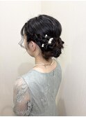 編み込みヘアアレンジ