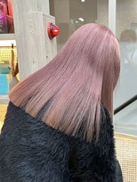 サンクマーケット 渋谷(cinq MARKET) 渋谷ピンクベージュカラーペールピンクカラー顔周りレイヤー韓国