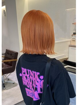 ブレンドバイハピネス(Blend by happiness) オレンジカラー　ダブルカラー　夏カラー　暖色カラー